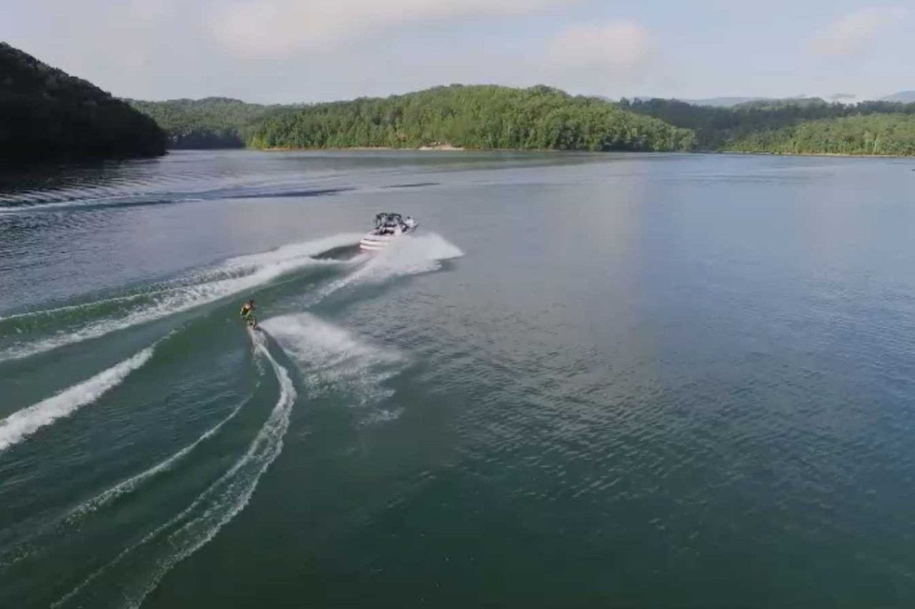 Jet-skier enjoying Norris Lake