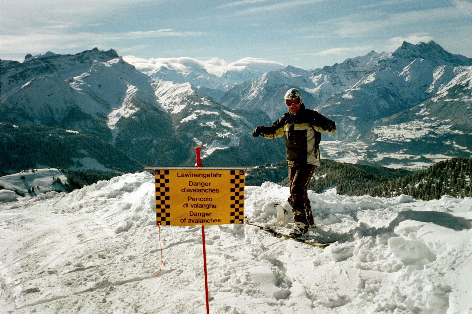 snowboarding in Switzerland