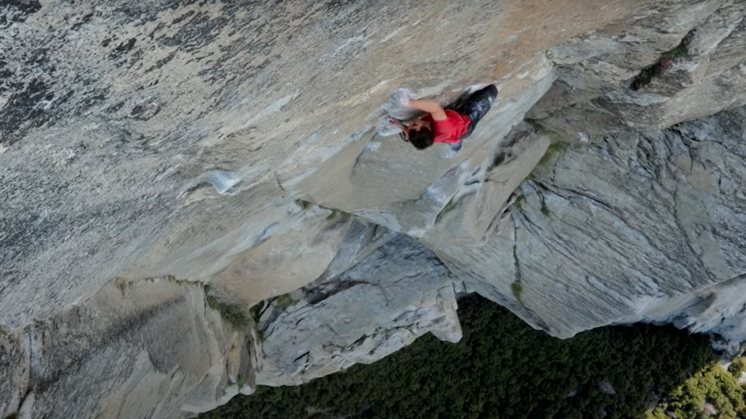 Alex Honnold free soloing El Capitan