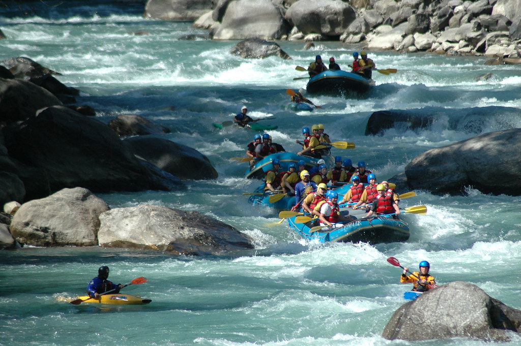 Picture of people rafting in a river